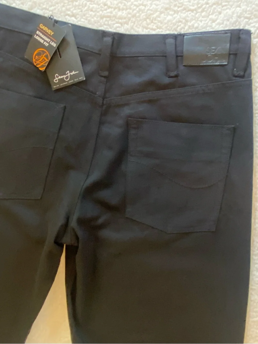 Sean John Mens Jeans Denim Straight Fit Wide Leg 38x30 Black Y2K Hip Hop NWT